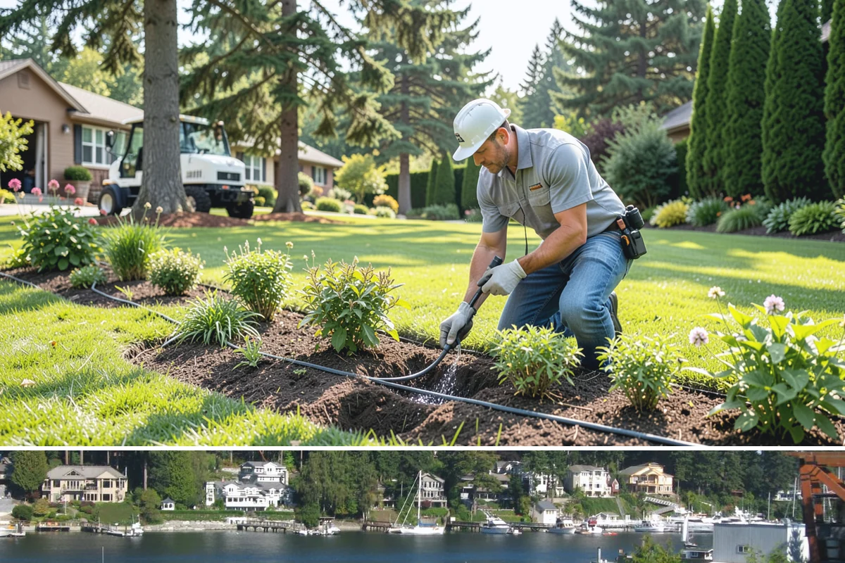Decorative Rock Installation in Gig Harbor, Pierce County, WA - Can be installed year-round.