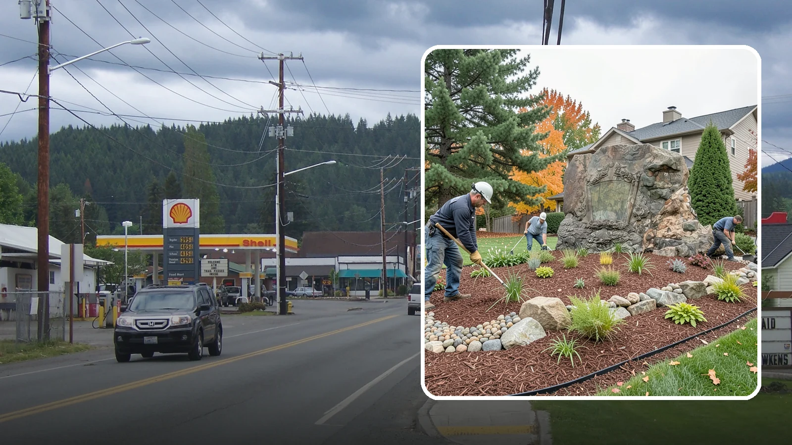 Decorative Rock Installation in Granite Falls, Snohomish County, WA - Ornamental rock and decorative gravel installed for low-maintenance beds, borders, and accents.