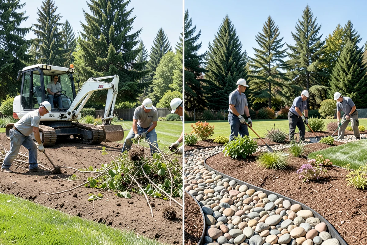 Decorative Rock Installation in Hunts Point, King County, WA - Define and excavate the area