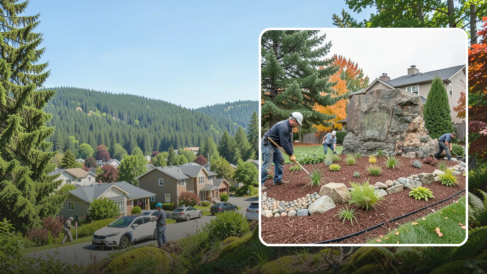 Decorative Rock Installation in Index, Snohomish County, WA - Ornamental rock and decorative gravel installed for low-maintenance beds, borders, and accents.
