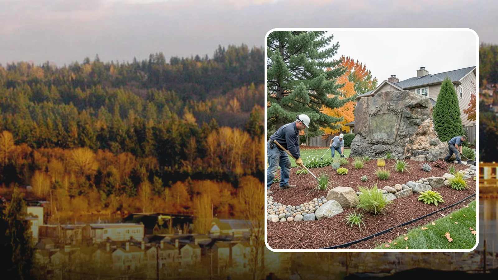 Decorative Rock Installation in Kenmore, King County, WA - Ornamental rock and decorative gravel installed for low-maintenance beds, borders, and accents.
