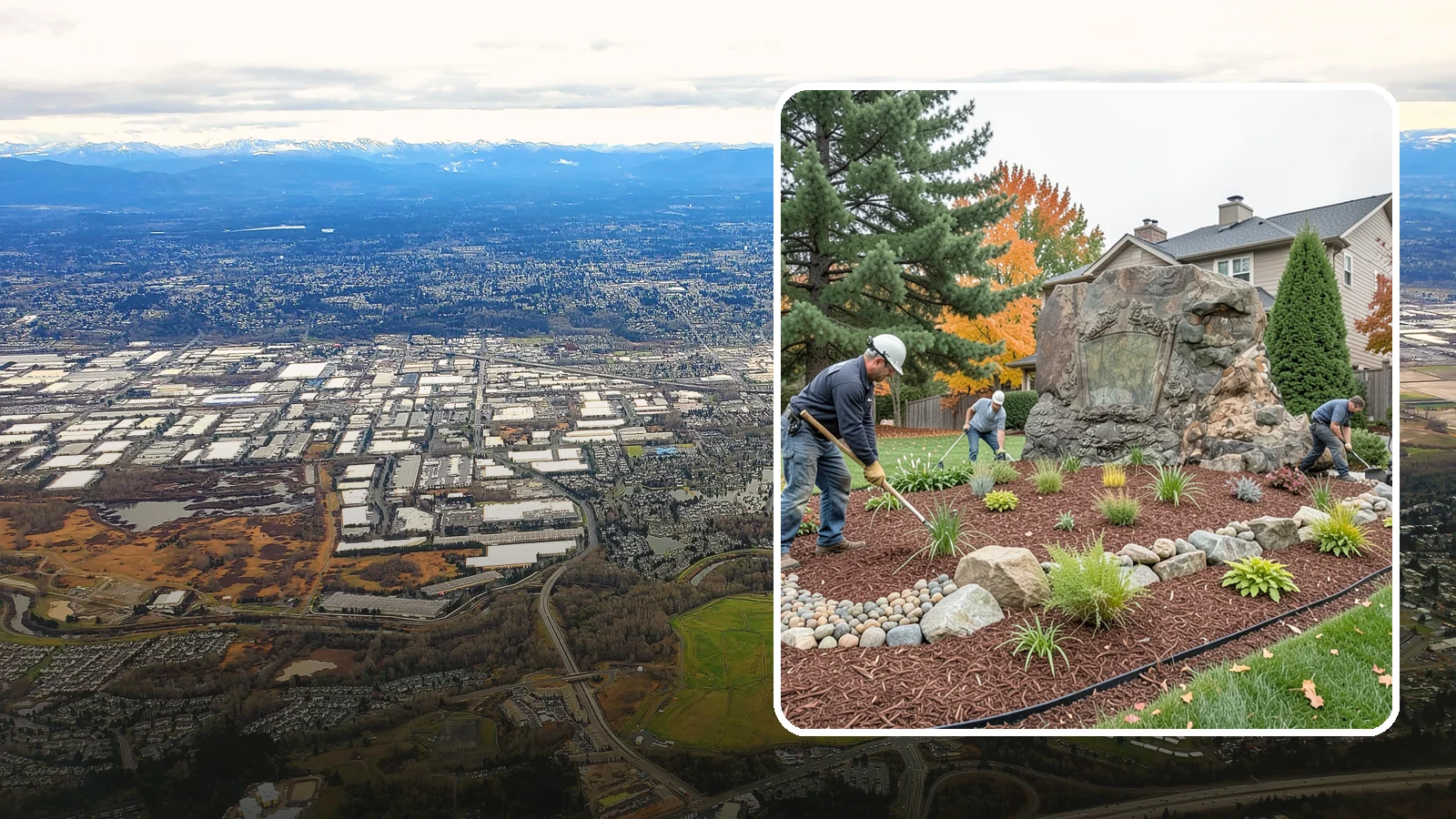 Decorative Rock Installation in Kent, King County, WA - Ornamental rock and decorative gravel installed for low-maintenance beds, borders, and accents.