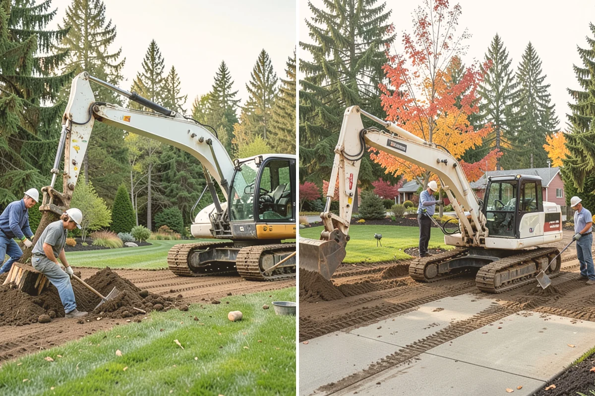 Decorative Rock Installation in Kent, King County, WA - Define and excavate the area