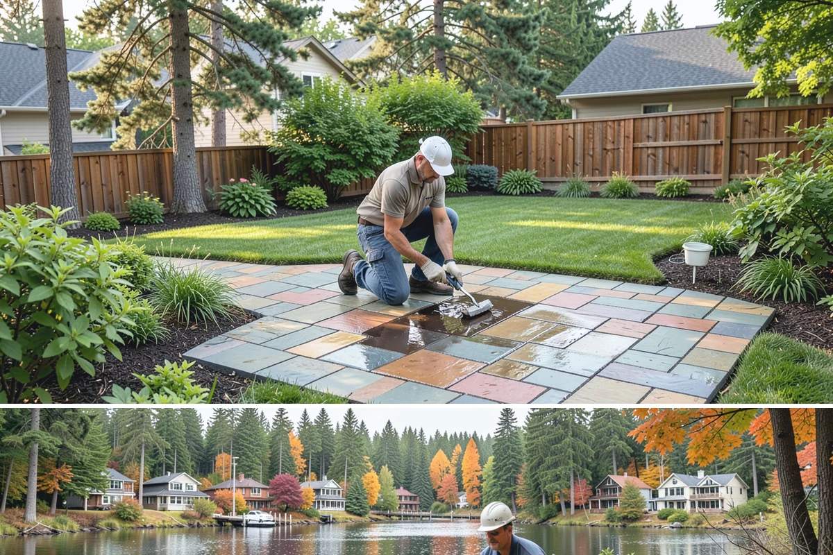 Decorative Rock Installation in La Conner, Skagit County, WA - Can be installed year-round.