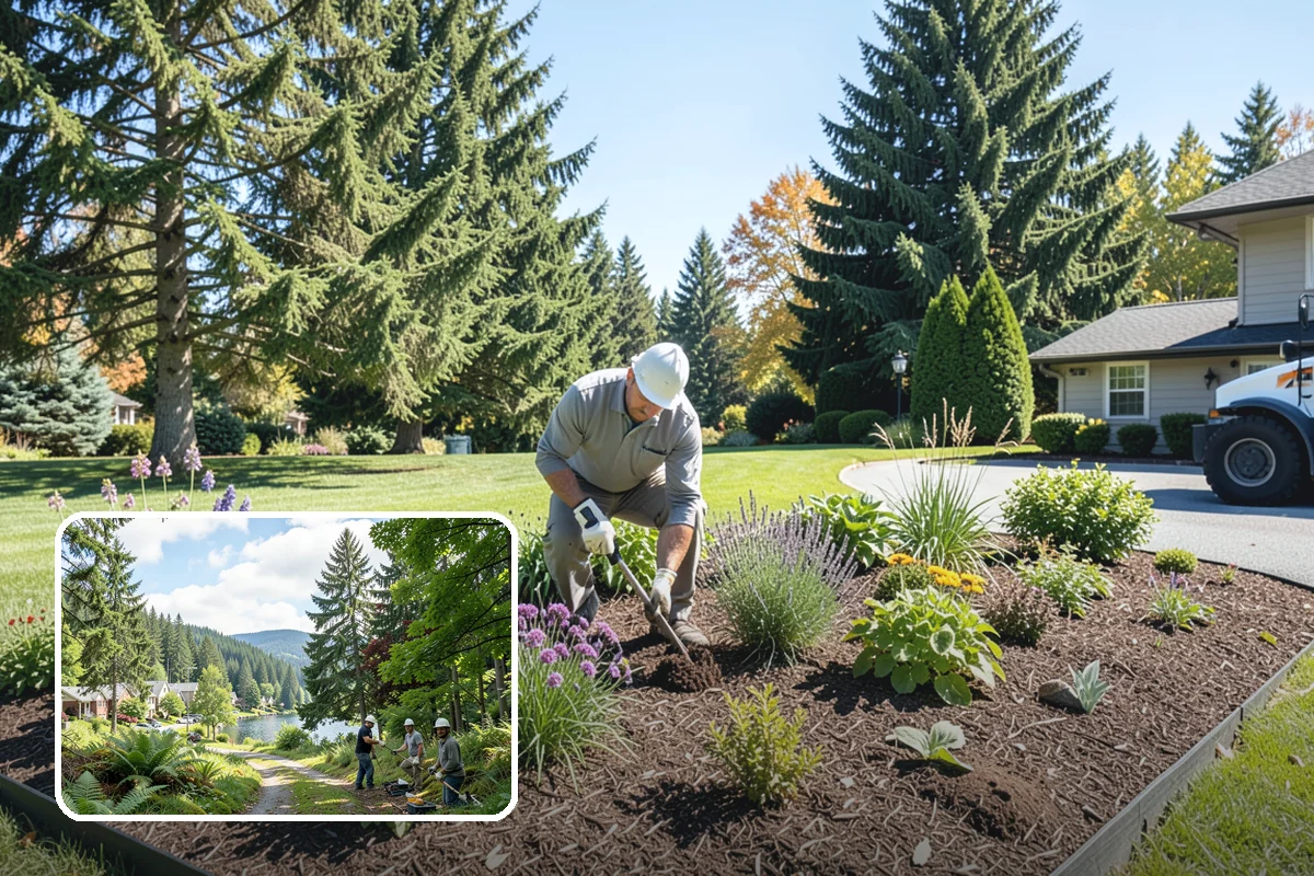 Decorative Rock Installation in Lake Forest Park, King County, WA - Permanent cover that never needs replacing