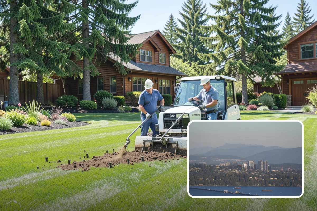 Decorative Rock Installation in Medina, King County, WA - Permanent cover that never needs replacing