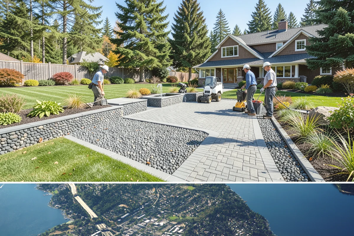 Decorative Rock Installation in Mercer Island, King County, WA - Can be installed year-round.
