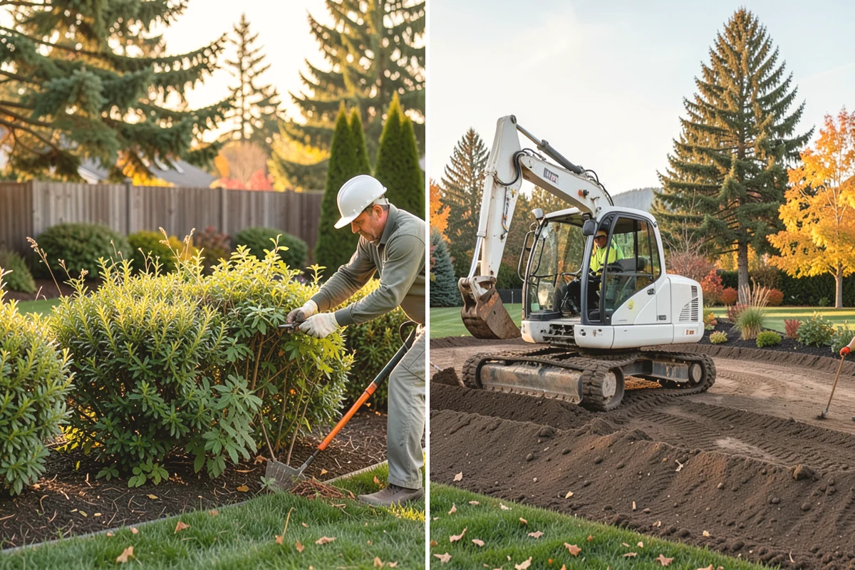 Decorative Rock Installation in Mill Creek, Snohomish County, WA - Define and excavate the area