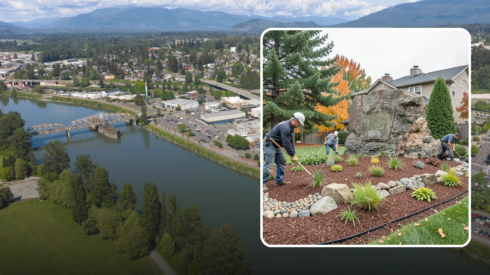 Decorative Rock Installation in Mount Vernon, Skagit County, WA - Ornamental rock and decorative gravel installed for low-maintenance beds, borders, and accents.