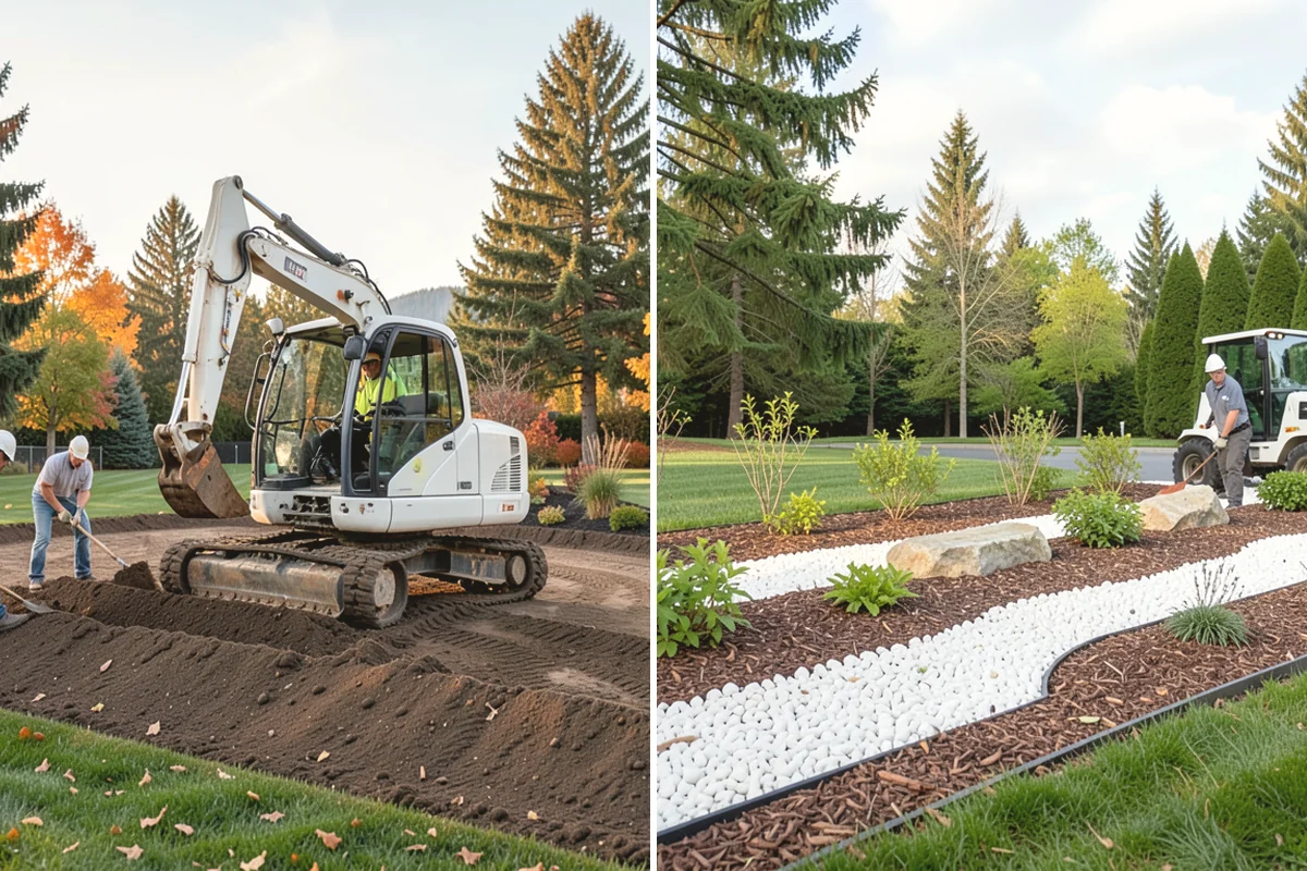 Decorative Rock Installation in Mountlake Terrace, Snohomish County, WA - Define and excavate the area