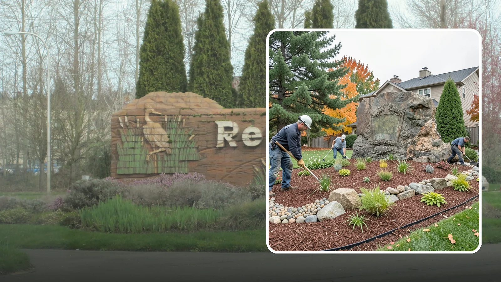 Decorative Rock Installation in Renton, King County, WA - Ornamental rock and decorative gravel installed for low-maintenance beds, borders, and accents.