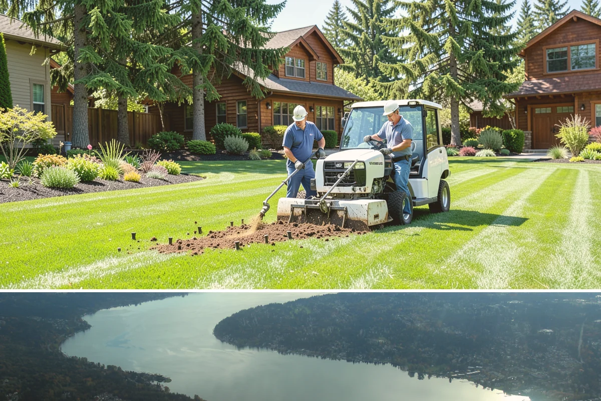 Decorative Rock Installation in Sammamish, King County, WA - Can be installed year-round.