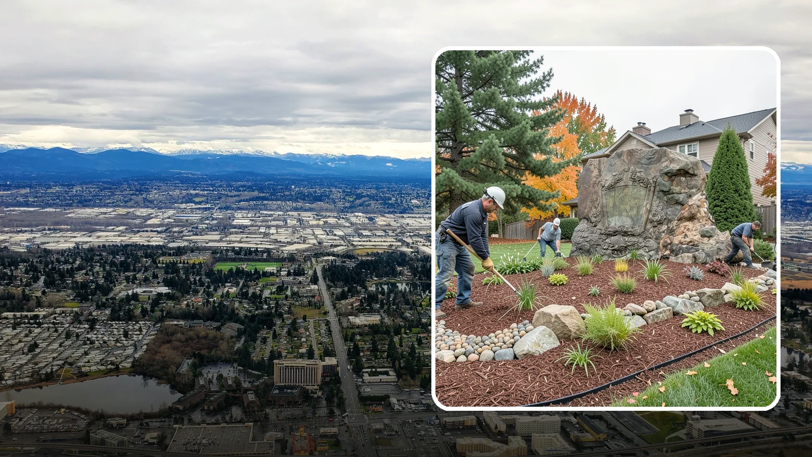 Decorative Rock Installation in SeaTac, King County, WA - Ornamental rock and decorative gravel installed for low-maintenance beds, borders, and accents.