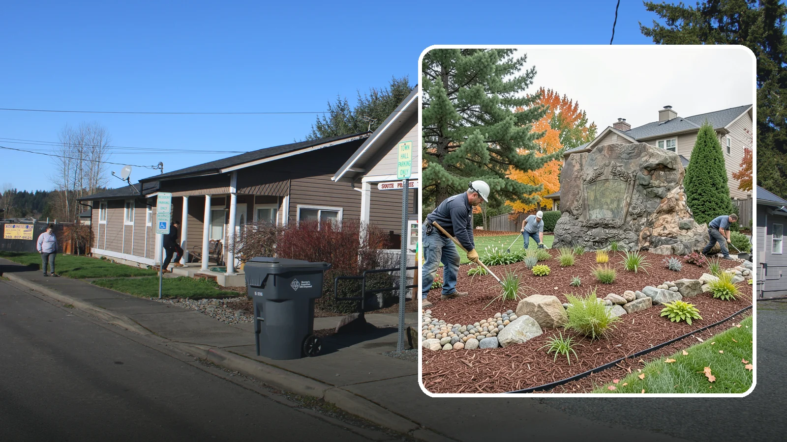 Decorative Rock Installation in South Prairie, Pierce County, WA - Ornamental rock and decorative gravel installed for low-maintenance beds, borders, and accents.