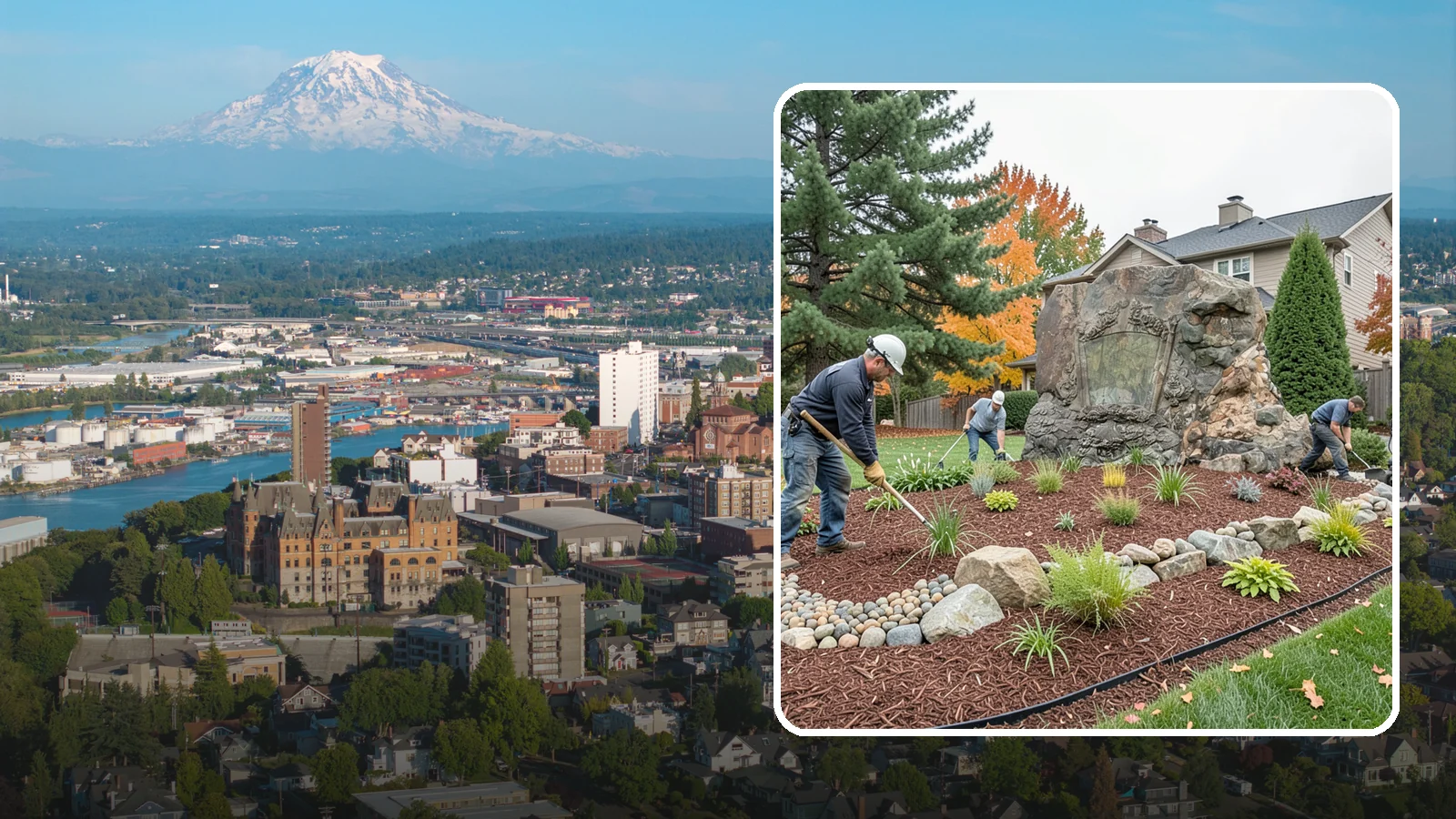 Decorative Rock Installation in Tacoma, Pierce County, WA - Ornamental rock and decorative gravel installed for low-maintenance beds, borders, and accents.