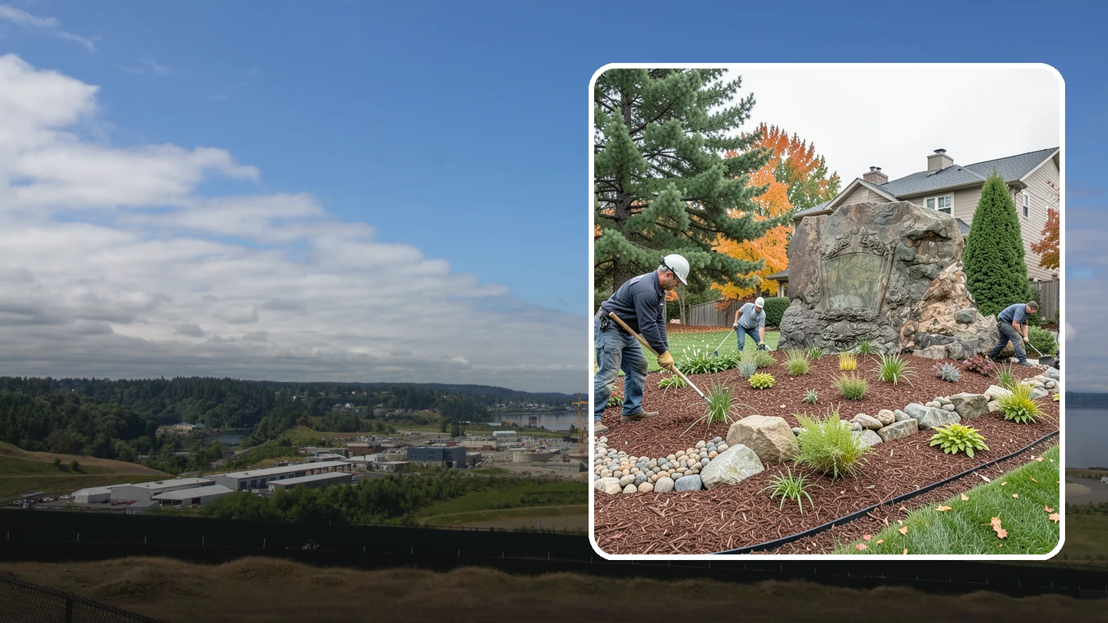 Decorative Rock Installation in University Place, Pierce County, WA - Ornamental rock and decorative gravel installed for low-maintenance beds, borders, and accents.