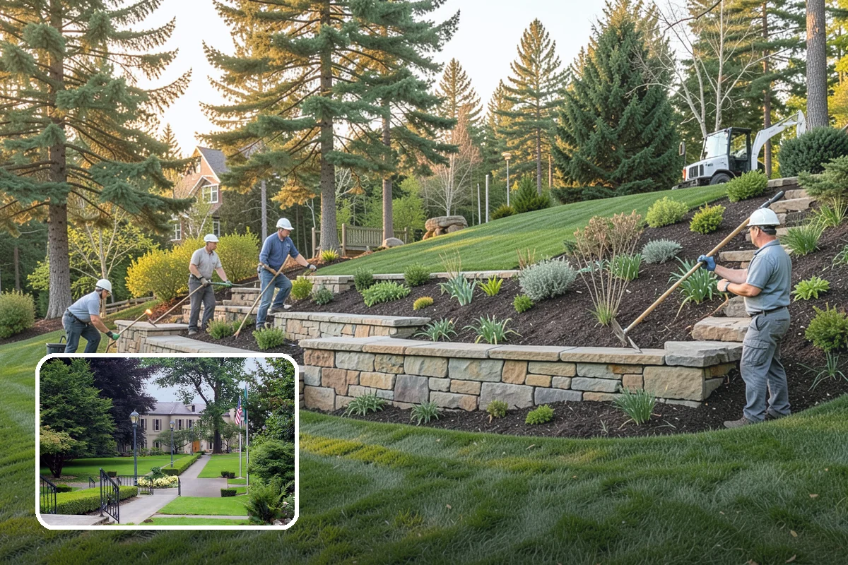 Decorative Rock Installation in Woodinville, King County, WA - Permanent cover that never needs replacing