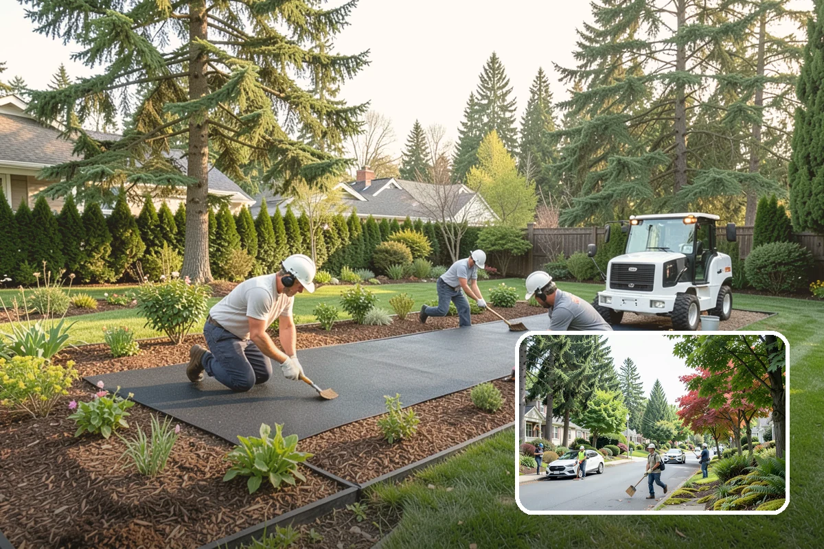 Decorative Stone Installation in Beaux Arts Village, King County, WA - Custom color and texture blends chosen for your home