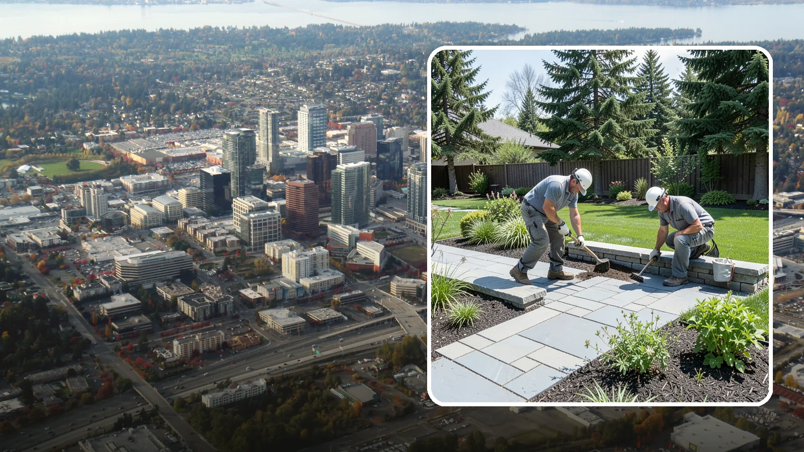 Decorative Stone Installation in Bellevue, King County, WA - Custom blends of accent stone tailored to your beds, borders, and hardscape for a cohesive designed look.
