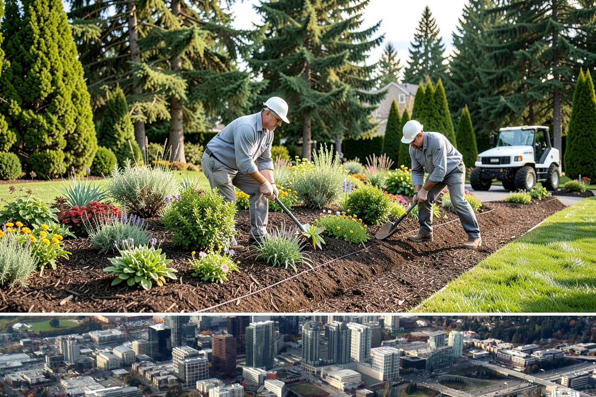 Decorative Stone Installation in Bellevue, King County, WA - Decorative stone can be installed in any season, though the drier summer months make grading and layout across multiple beds much...