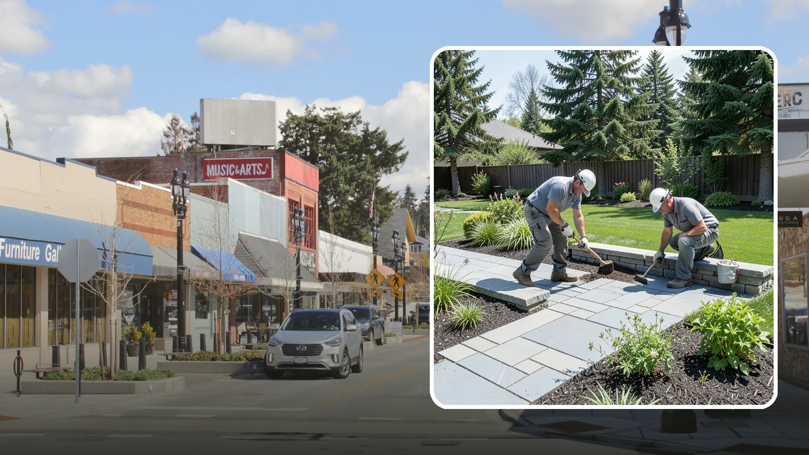 Decorative Stone Installation in Bothell, King County, WA - Custom blends of accent stone tailored to your beds, borders, and hardscape for a cohesive designed look.