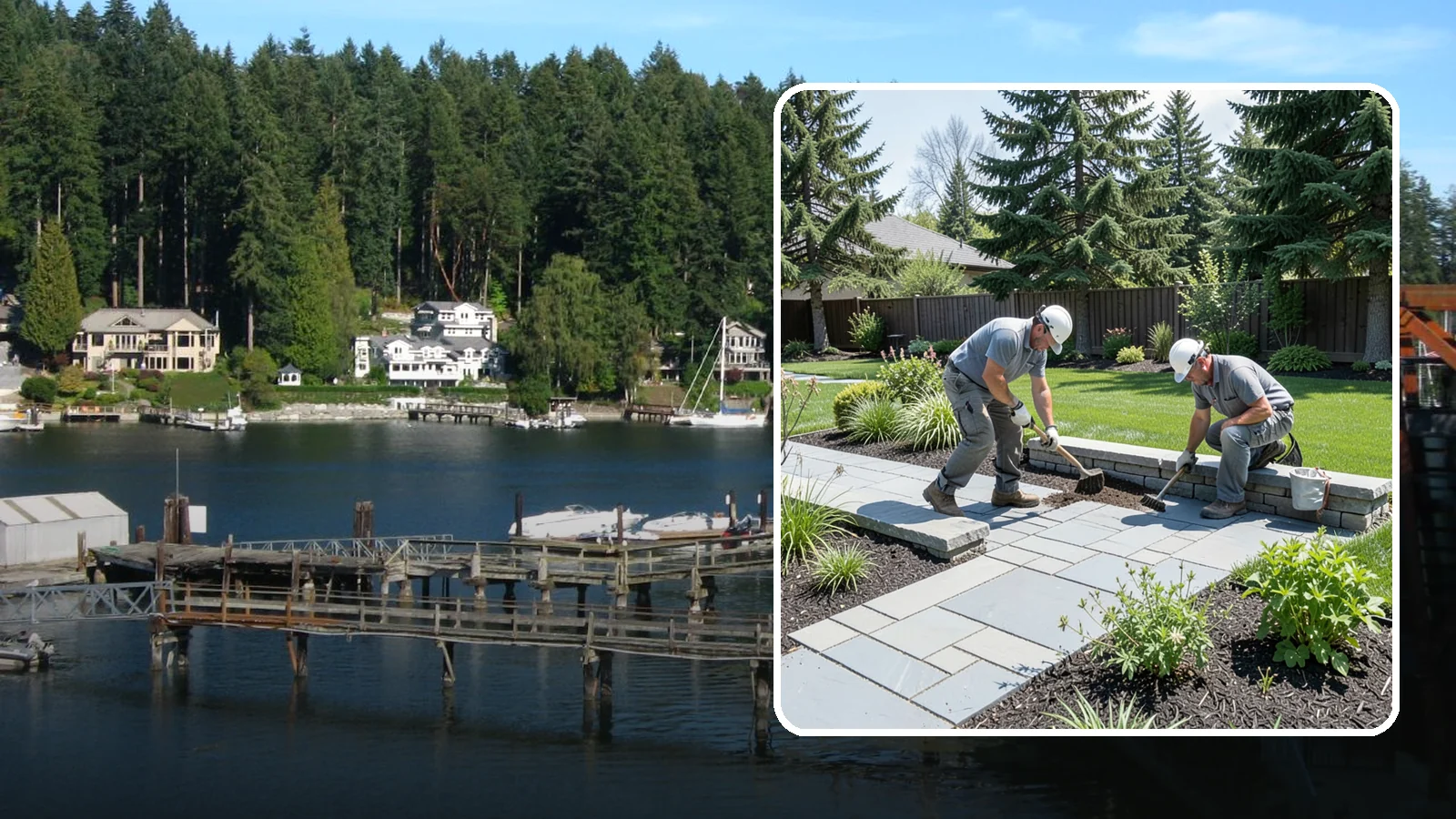 Decorative Stone Installation in Gig Harbor, Pierce County, WA - Custom blends of accent stone tailored to your beds, borders, and hardscape for a cohesive designed look.