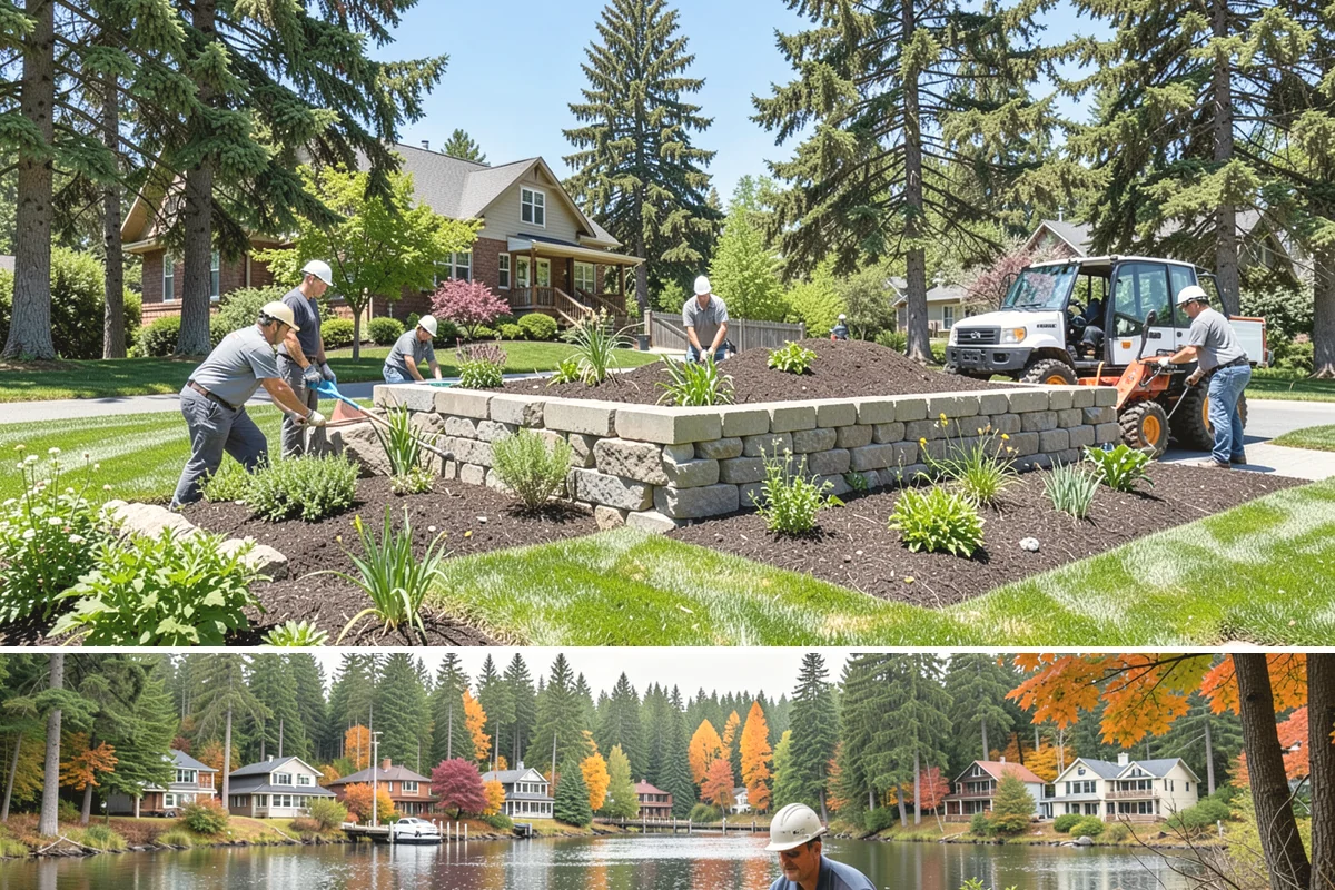 Decorative Stone Installation in La Conner, Skagit County, WA - Decorative stone can be installed in any season, though the drier summer months make grading and layout across multiple beds much...