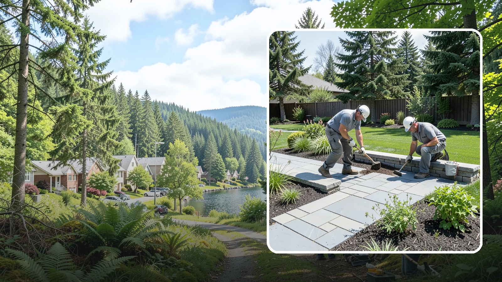 Decorative Stone Installation in Lake Forest Park, King County, WA - Custom blends of accent stone tailored to your beds, borders, and hardscape for a cohesive designed look.