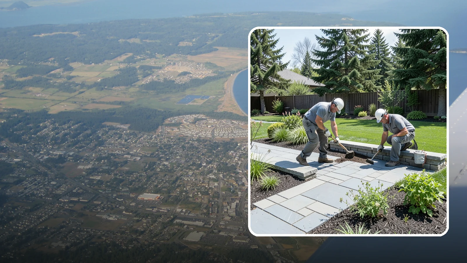 Decorative Stone Installation in Oak Harbor, Island County, WA - Custom blends of accent stone tailored to your beds, borders, and hardscape for a cohesive designed look.