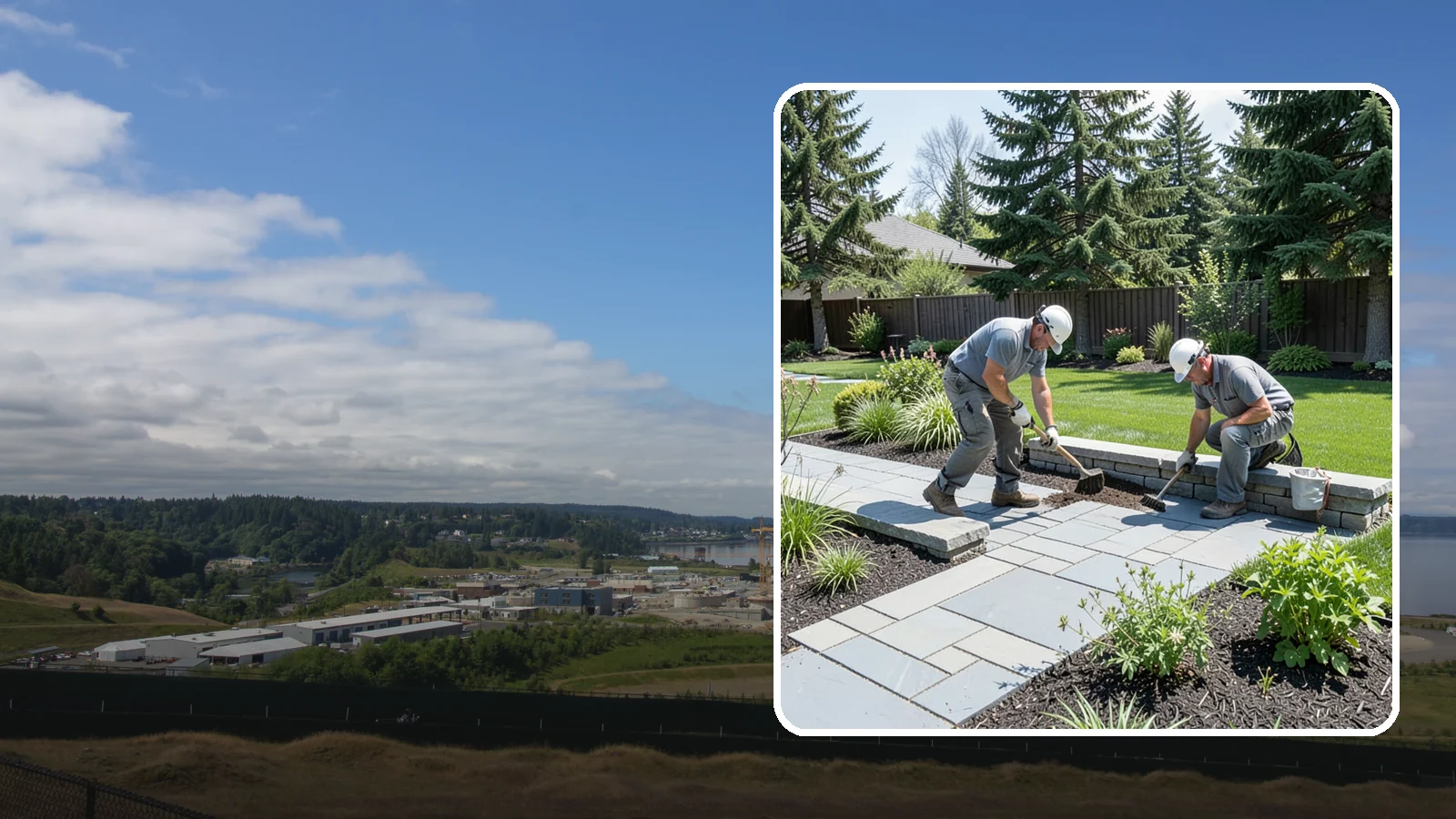Decorative Stone Installation in University Place, Pierce County, WA - Custom blends of accent stone tailored to your beds, borders, and hardscape for a cohesive designed look.