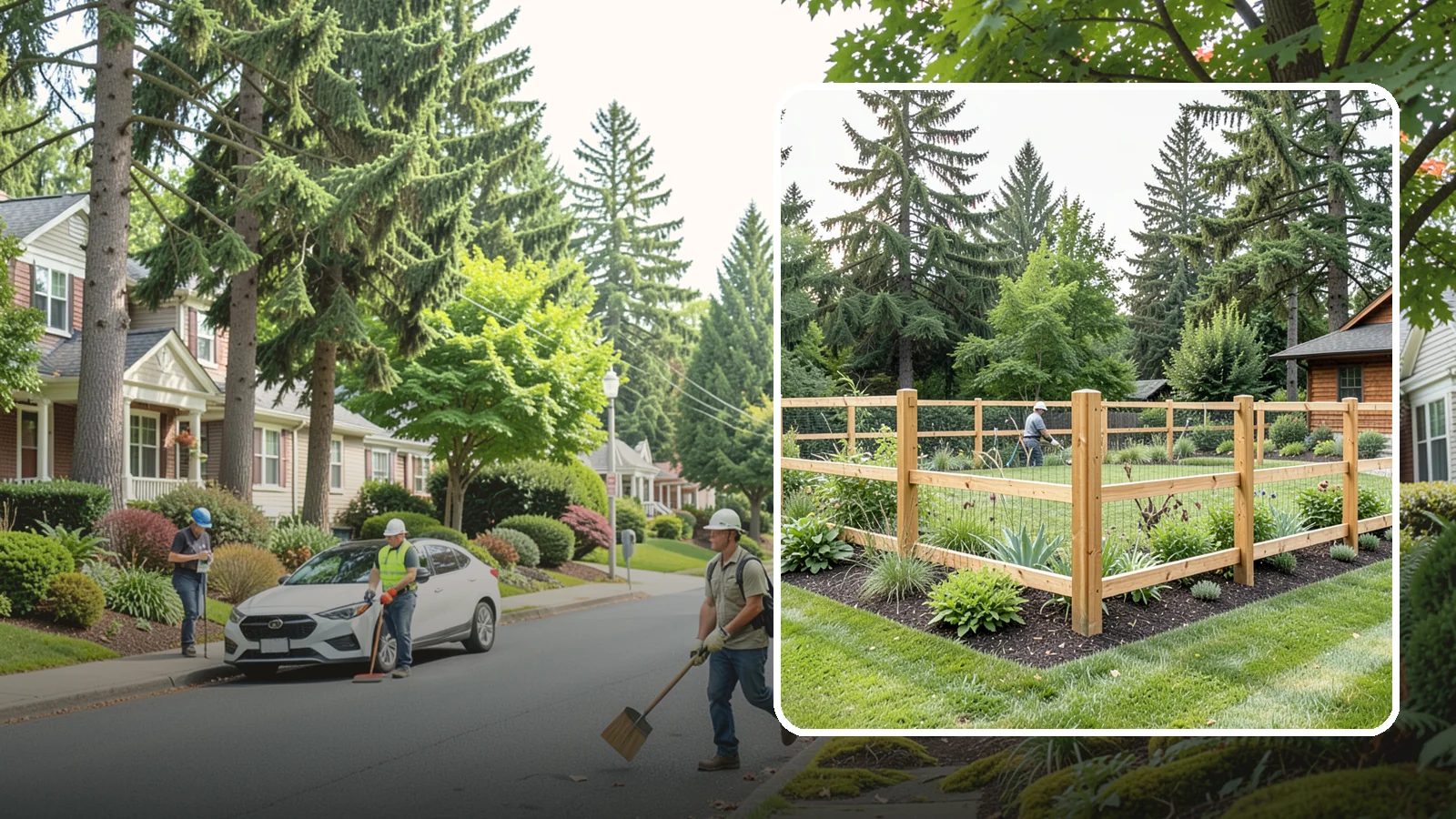 Deer Fencing in Beaux Arts Village, King County, WA - Tall, effective deer fencing that protects gardens and landscapes from browsing deer damage.