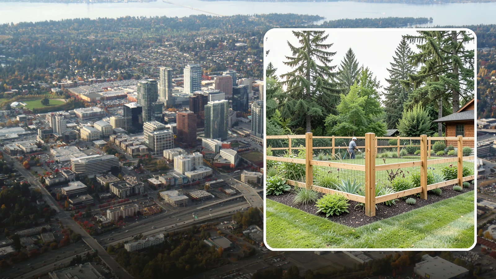 Deer Fencing in Bellevue, King County, WA - Tall, effective deer fencing that protects gardens and landscapes from browsing deer damage.