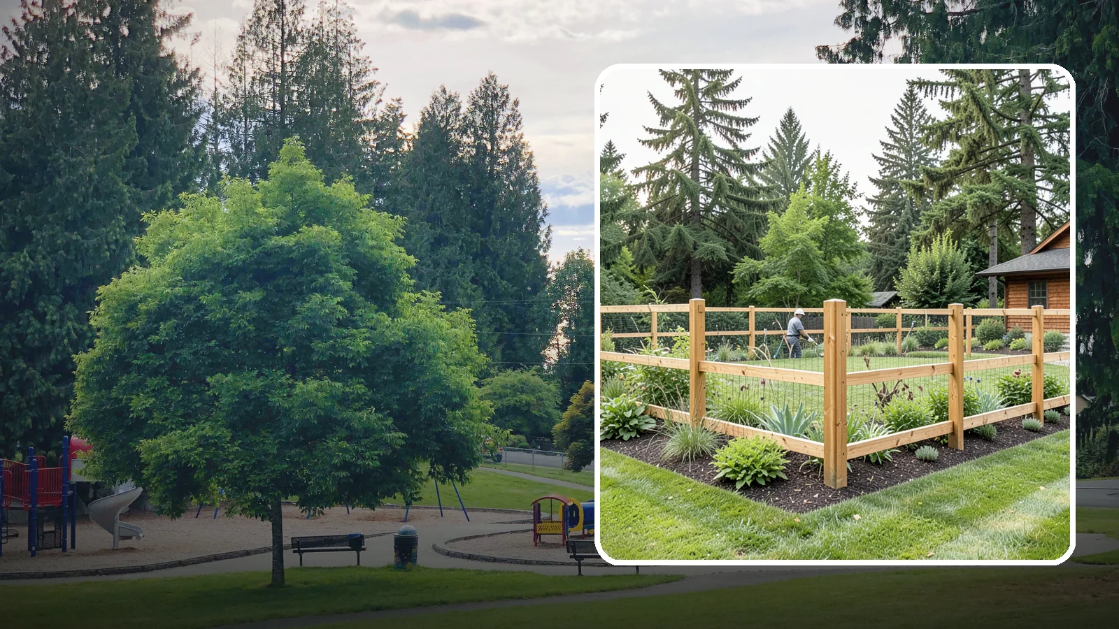 Deer Fencing in Bonney Lake, Pierce County, WA - Tall, effective deer fencing that protects gardens and landscapes from browsing deer damage.