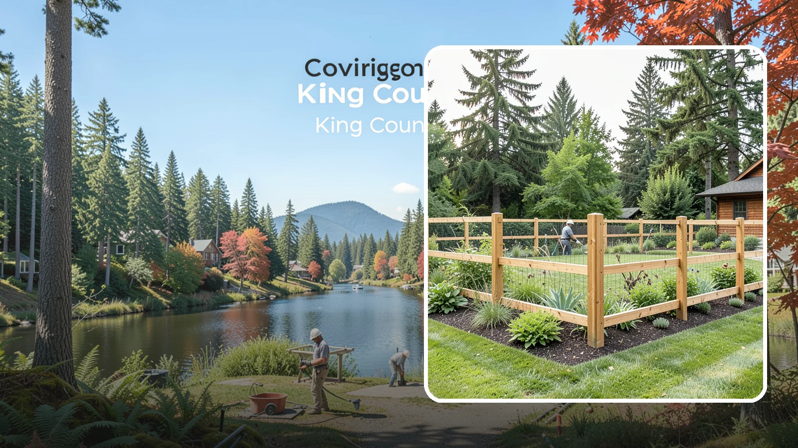 Deer Fencing in Covington, King County, WA - Tall, effective deer fencing that protects gardens and landscapes from browsing deer damage.