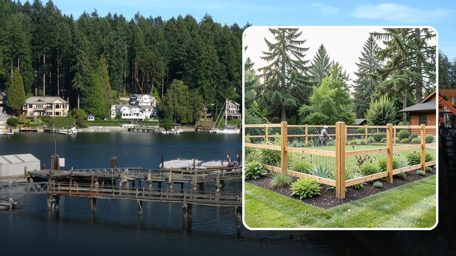 Deer Fencing in Gig Harbor, Pierce County, WA - Tall, effective deer fencing that protects gardens and landscapes from browsing deer damage.