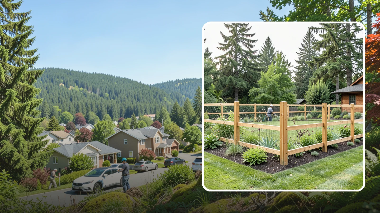 Deer Fencing in Index, Snohomish County, WA - Tall, effective deer fencing that protects gardens and landscapes from browsing deer damage.