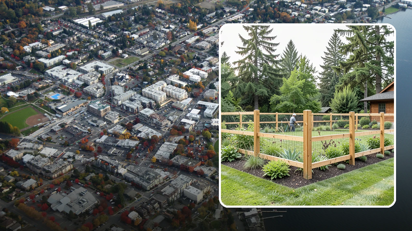 Deer Fencing in Kirkland, King County, WA - Tall, effective deer fencing that protects gardens and landscapes from browsing deer damage.