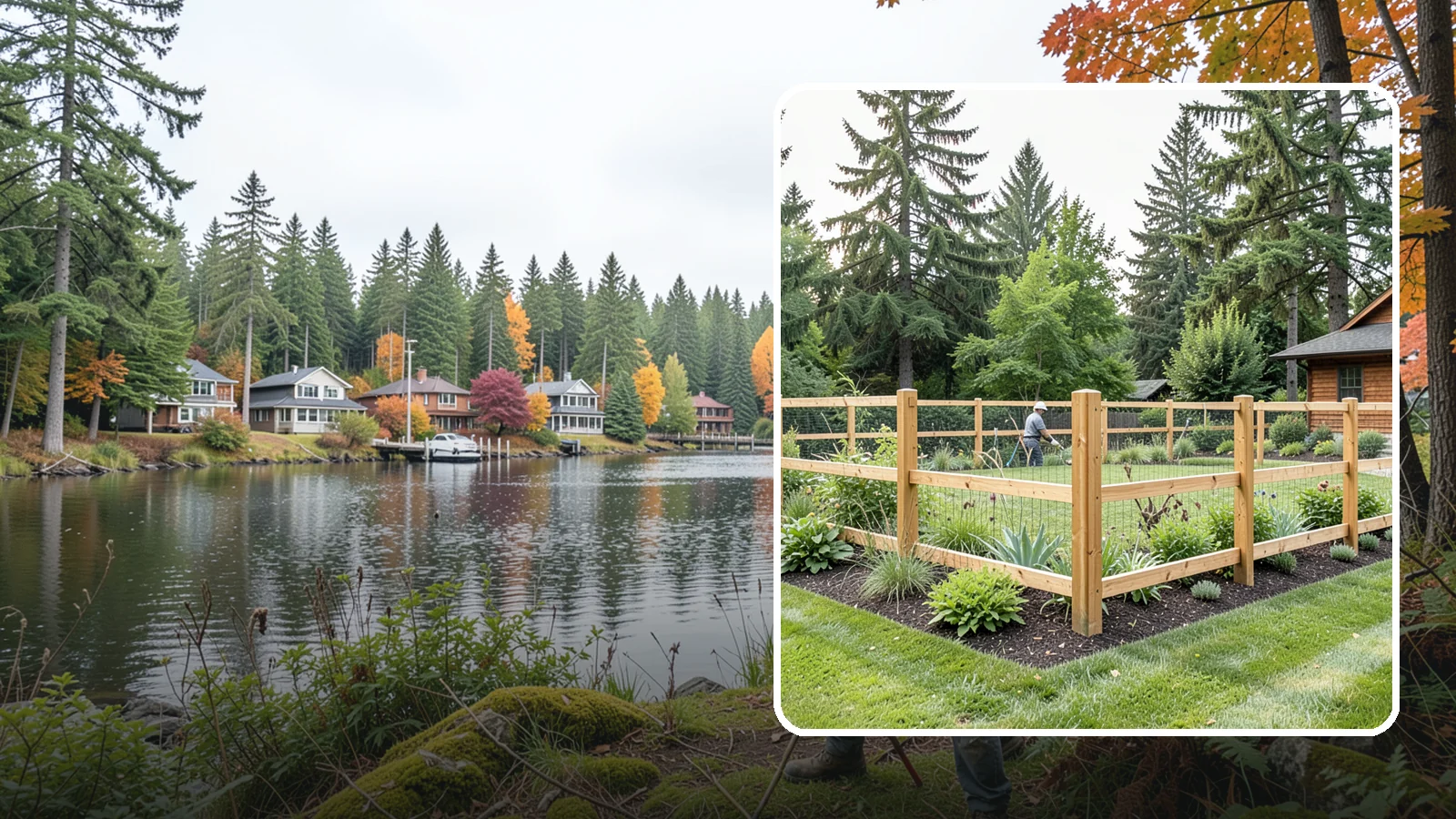 Deer Fencing in La Conner, Skagit County, WA - Tall, effective deer fencing that protects gardens and landscapes from browsing deer damage.