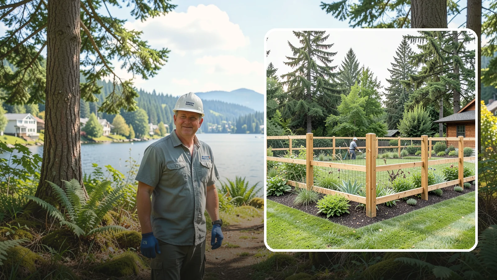 Deer Fencing in Milton, King County, WA - Tall, effective deer fencing that protects gardens and landscapes from browsing deer damage.