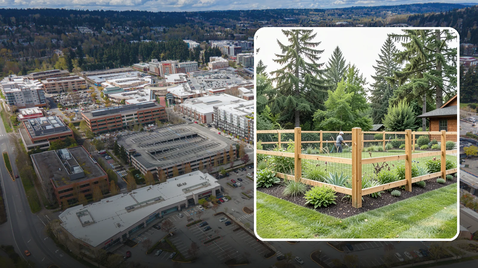 Deer Fencing in Redmond, King County, WA - Tall, effective deer fencing that protects gardens and landscapes from browsing deer damage.