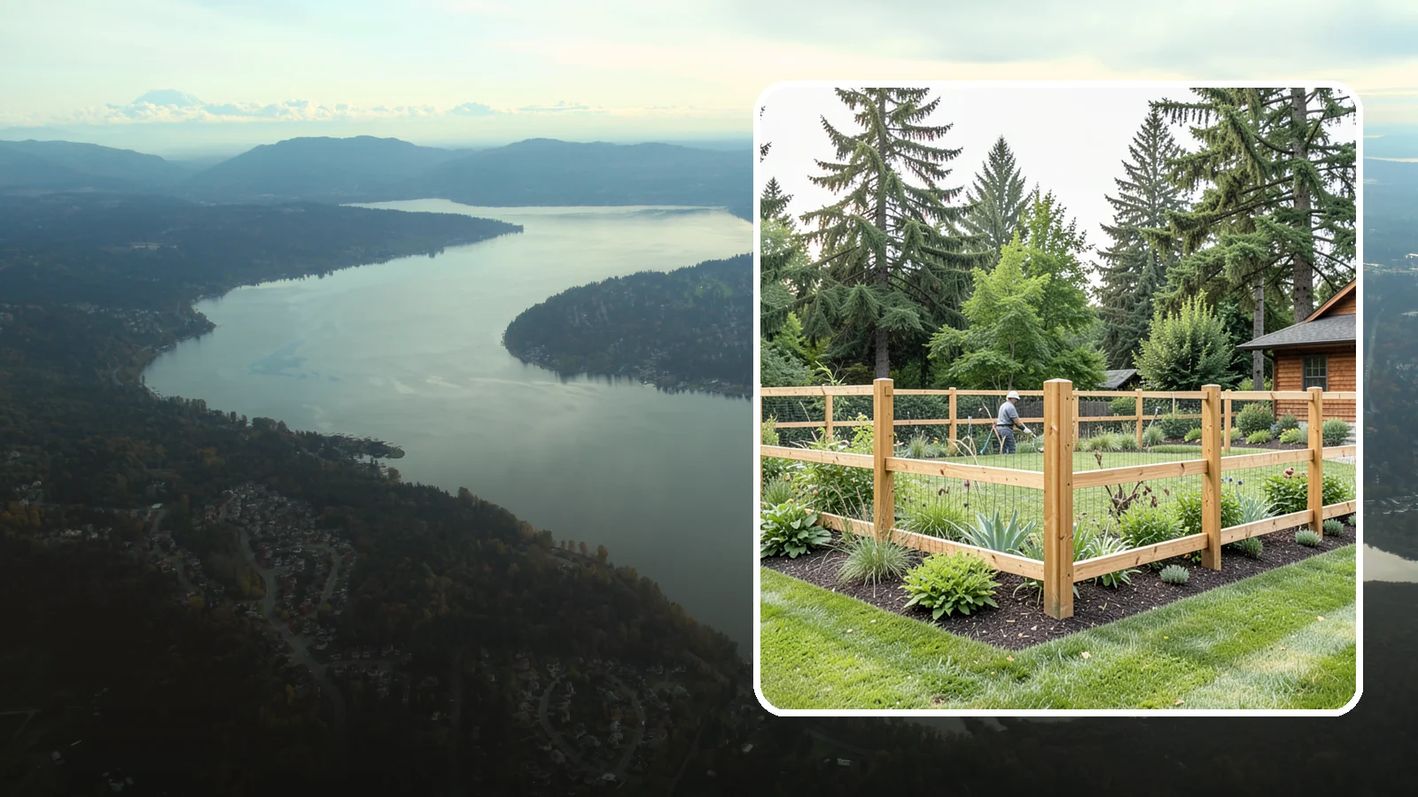 Deer Fencing in Sammamish, King County, WA - Tall, effective deer fencing that protects gardens and landscapes from browsing deer damage.