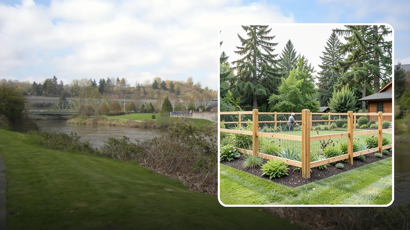 Deer Fencing in Tukwila, King County, WA - Tall, effective deer fencing that protects gardens and landscapes from browsing deer damage.