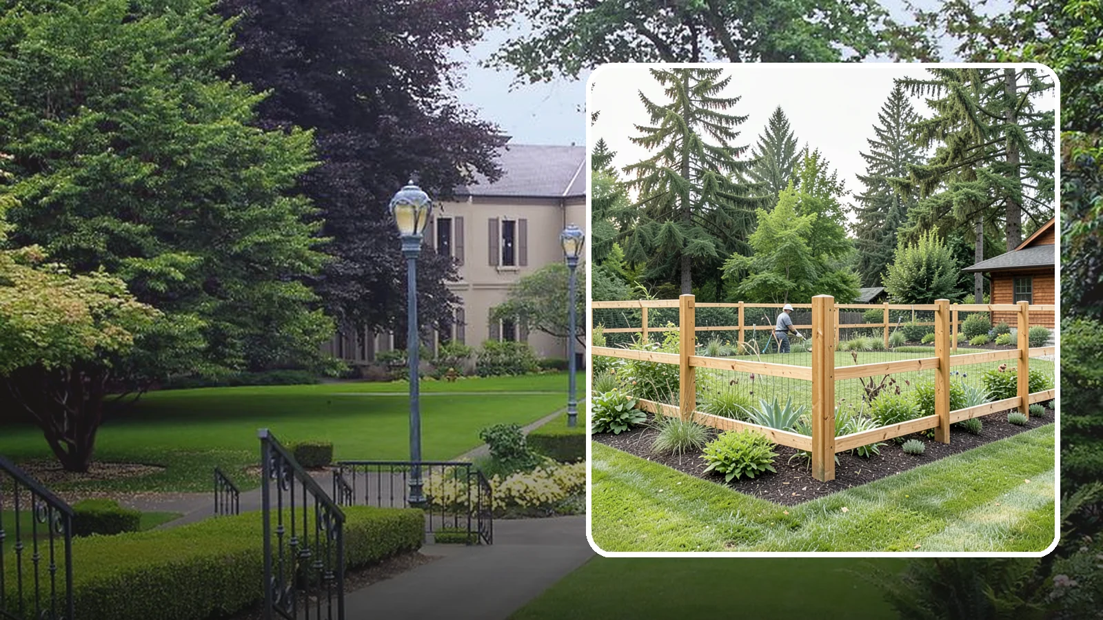 Deer Fencing in Woodinville, King County, WA - Tall, effective deer fencing that protects gardens and landscapes from browsing deer damage.
