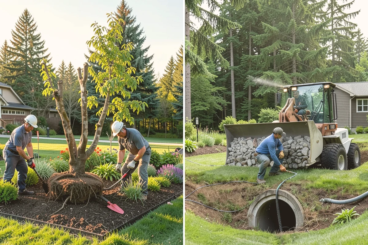 Downspout Burial in Algona, King County, WA - Locate each downspout and plan the buried routing