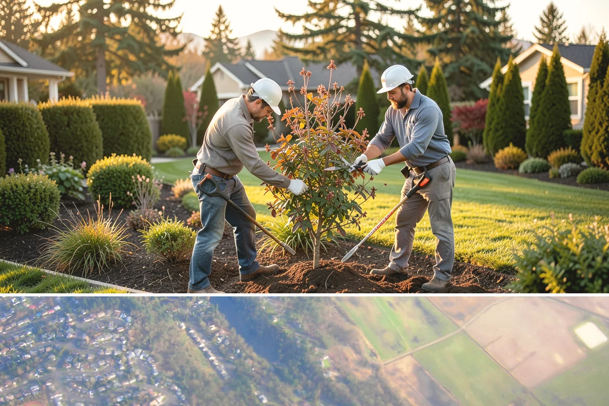 Downspout Burial in Algona, King County, WA - Can be installed year-round, though drier summer soils make trenching and surface restoration quicker and cleaner.