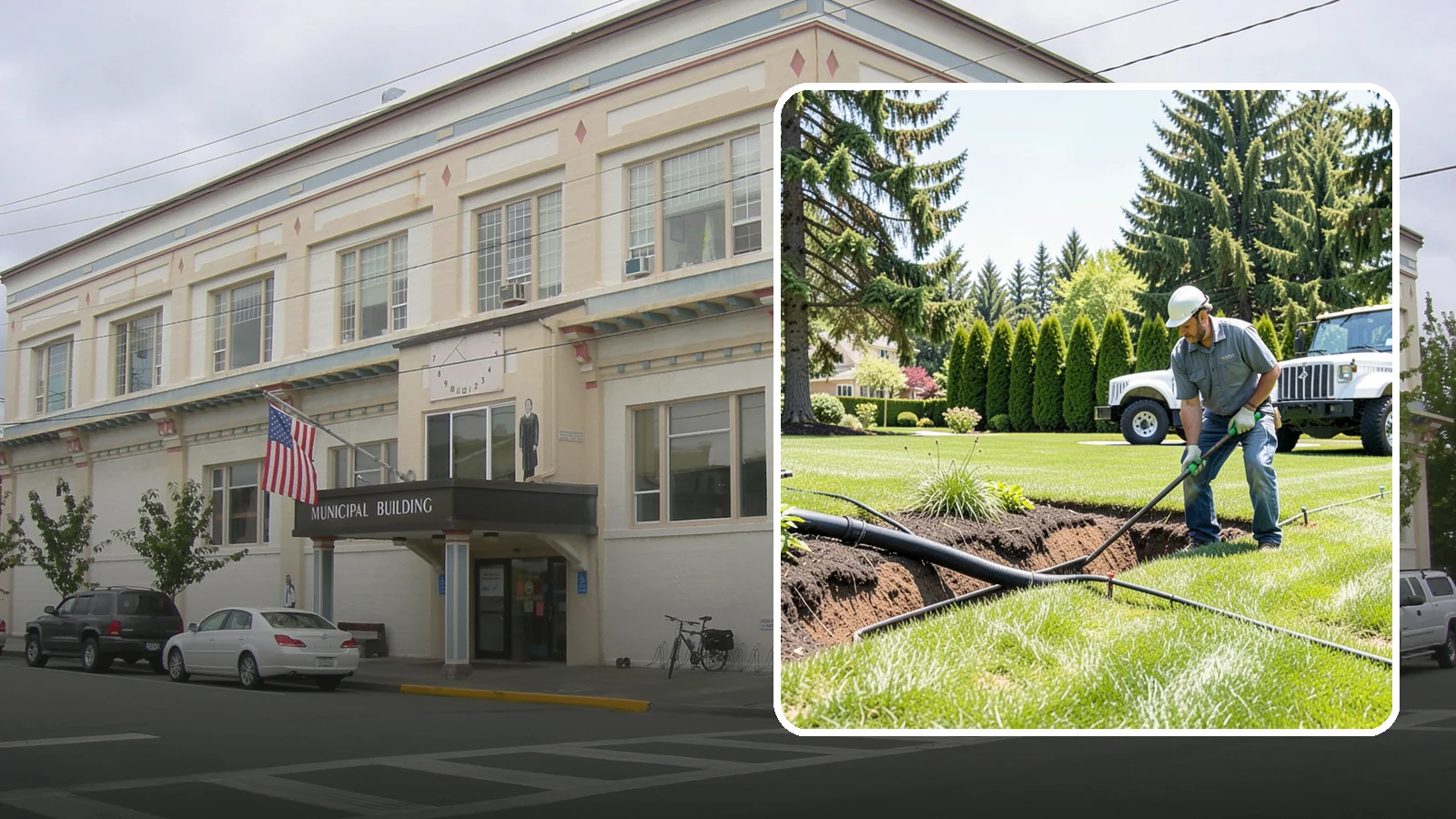 Downspout Burial in Anacortes, Skagit County, WA - We bury and pipe your downspout discharge underground, carrying roof runoff well away from the foundation to a safe outlet.