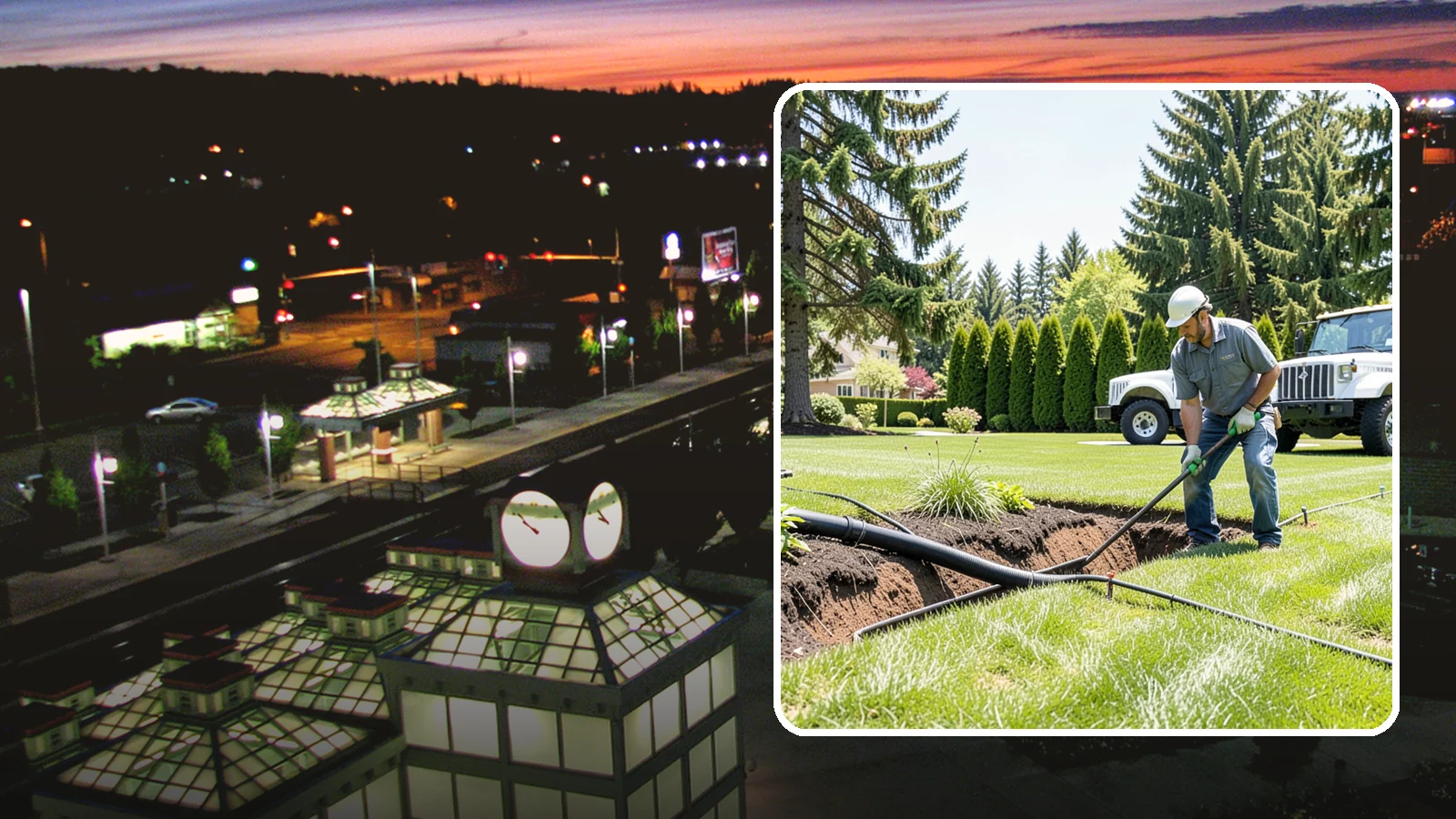Downspout Burial in Auburn, King County, WA - We bury and pipe your downspout discharge underground, carrying roof runoff well away from the foundation to a safe outlet.