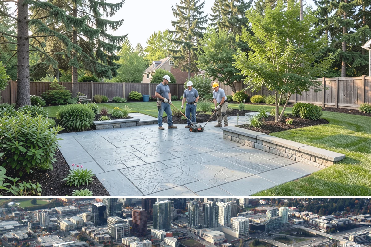 Downspout Burial in Bellevue, King County, WA - Can be installed year-round, though drier summer soils make trenching and surface restoration quicker and cleaner.