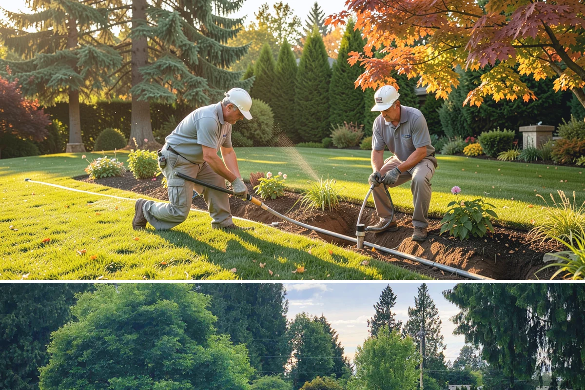 Downspout Burial in Bonney Lake, Pierce County, WA - Can be installed year-round, though drier summer soils make trenching and surface restoration quicker and cleaner.