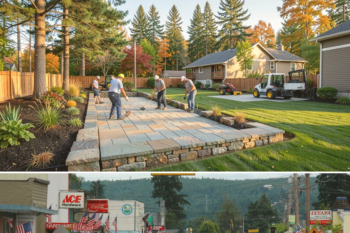 Downspout Burial in Carnation, King County, WA - Can be installed year-round, though drier summer soils make trenching and surface restoration quicker and cleaner.